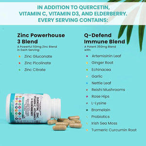 CLEAN NUTRACEUTICALS - Clean Nutraceuticals Quercetin 1000Mg. Zinc 50Mg. Vitamin C 1000Mg. Vitamin D 5000 IU Bromelain Elderberry 60 Capsulas - The Red Vitamin MX - - {{ shop.shopifyCountryName }}