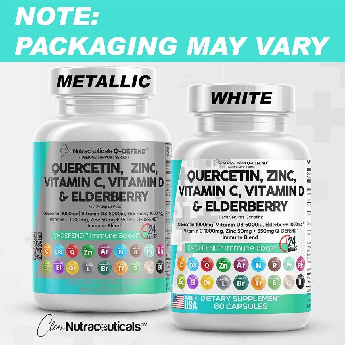 CLEAN NUTRACEUTICALS - Clean Nutraceuticals Quercetin 1000Mg. Zinc 50Mg. Vitamin C 1000Mg. Vitamin D 5000 IU Bromelain Elderberry 60 Capsulas - The Red Vitamin MX - - {{ shop.shopifyCountryName }}