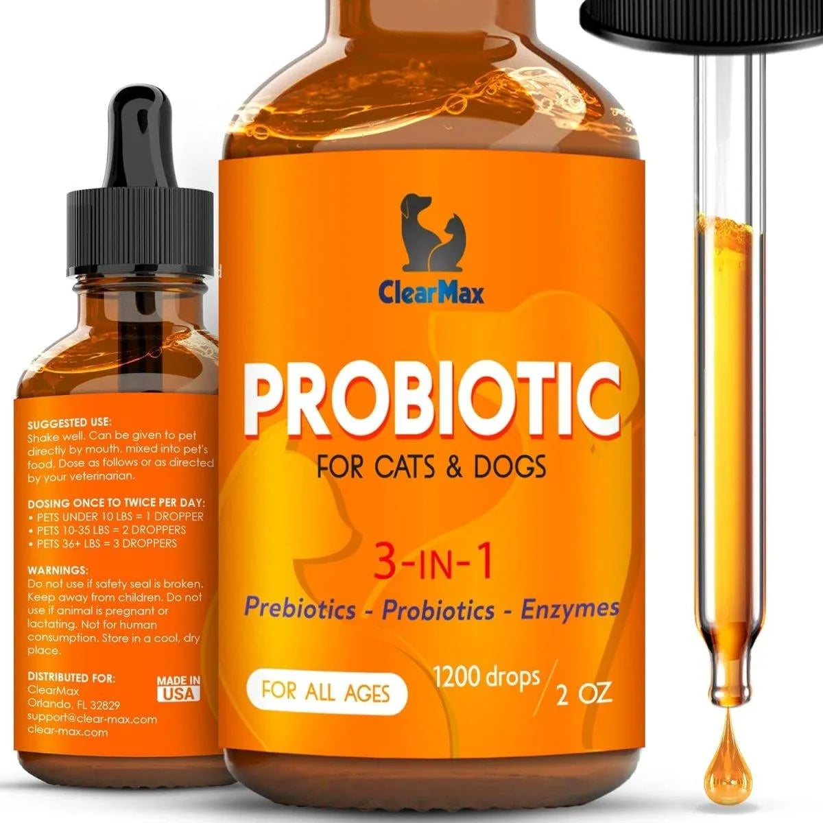 CLEAR MAX - Clear Max Probiotics for Dogs 2 Fl.Oz. - The Red Vitamin MX - Probióticos Para Perros - {{ shop.shopifyCountryName }}