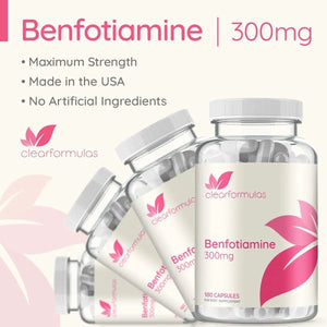 CLEARFORMULAS - ClearFormulas Benfotiamine 300Mg. 180 Capsulas - The Red Vitamin MX - Suplementos Alimenticios - {{ shop.shopifyCountryName }}