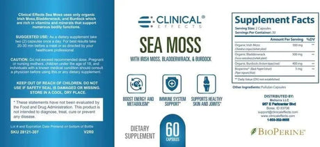 CLINICAL EFFECTS - Clinical Effects Sea Moss 60 Capsulas - The Red Vitamin MX - Suplementos Alimenticios - {{ shop.shopifyCountryName }}