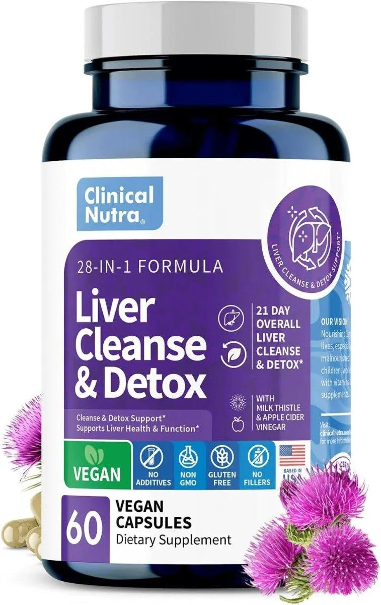 CLINICAL NUTRA - Clinical Nutra 28-in-1 Liver Cleanse with Milk Thistle, Artichoke & Apple Cider Vinegar 60 Capsulas - The Red Vitamin MX - Suplementos Alimenticios - {{ shop.shopifyCountryName }}