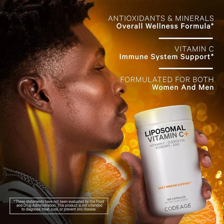 CODEAGE - Codeage Liposomal Vitamin C 1500Mg. with Zinc 180 Capsulas 2 Pack - The Red Vitamin MX - Suplementos Alimenticios - {{ shop.shopifyCountryName }}