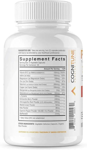 COGNITUNE - CogniTune Thyroid Support Complex 60 Capsulas - The Red Vitamin MX - Suplementos Alimenticios - {{ shop.shopifyCountryName }}