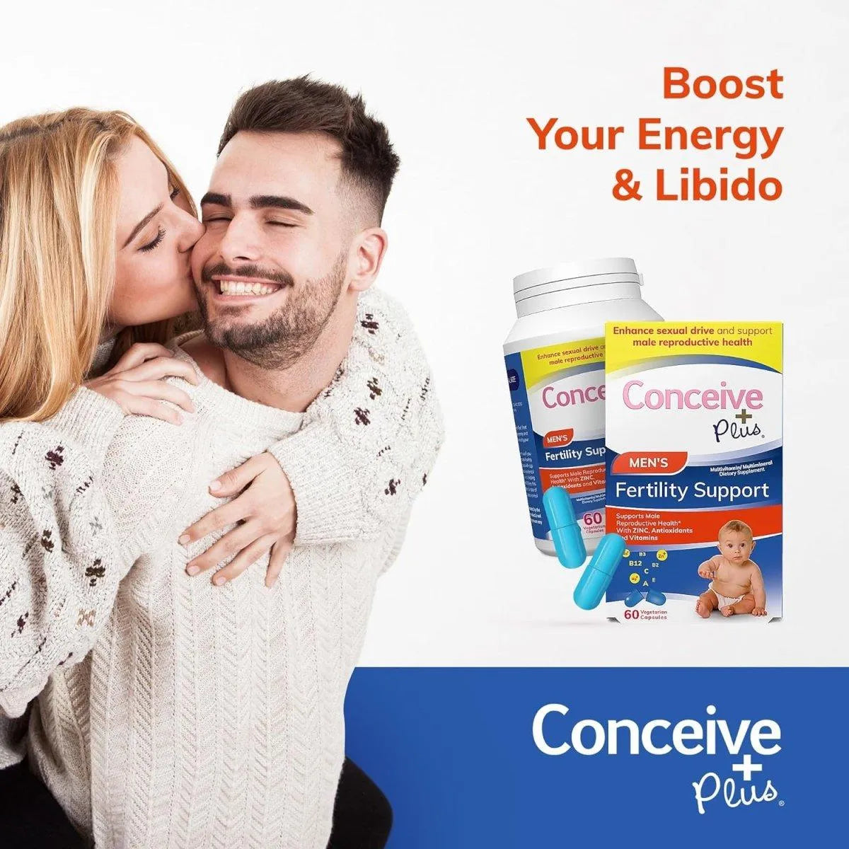 CONCEIVE PLUS - CONCEIVE PLUS Male Fertility Supplement Men's Fertility Support 60 Capsulas - The Red Vitamin MX - Suplementos Alimenticios - {{ shop.shopifyCountryName }}