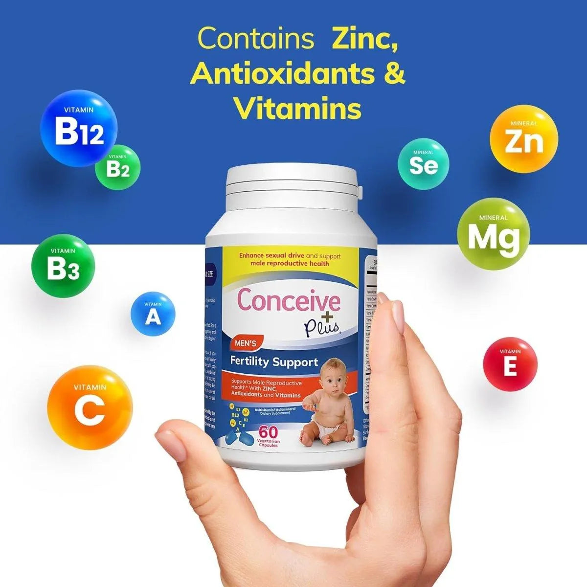 CONCEIVE PLUS - CONCEIVE PLUS Male Fertility Supplement Men's Fertility Support 60 Capsulas - The Red Vitamin MX - Suplementos Alimenticios - {{ shop.shopifyCountryName }}