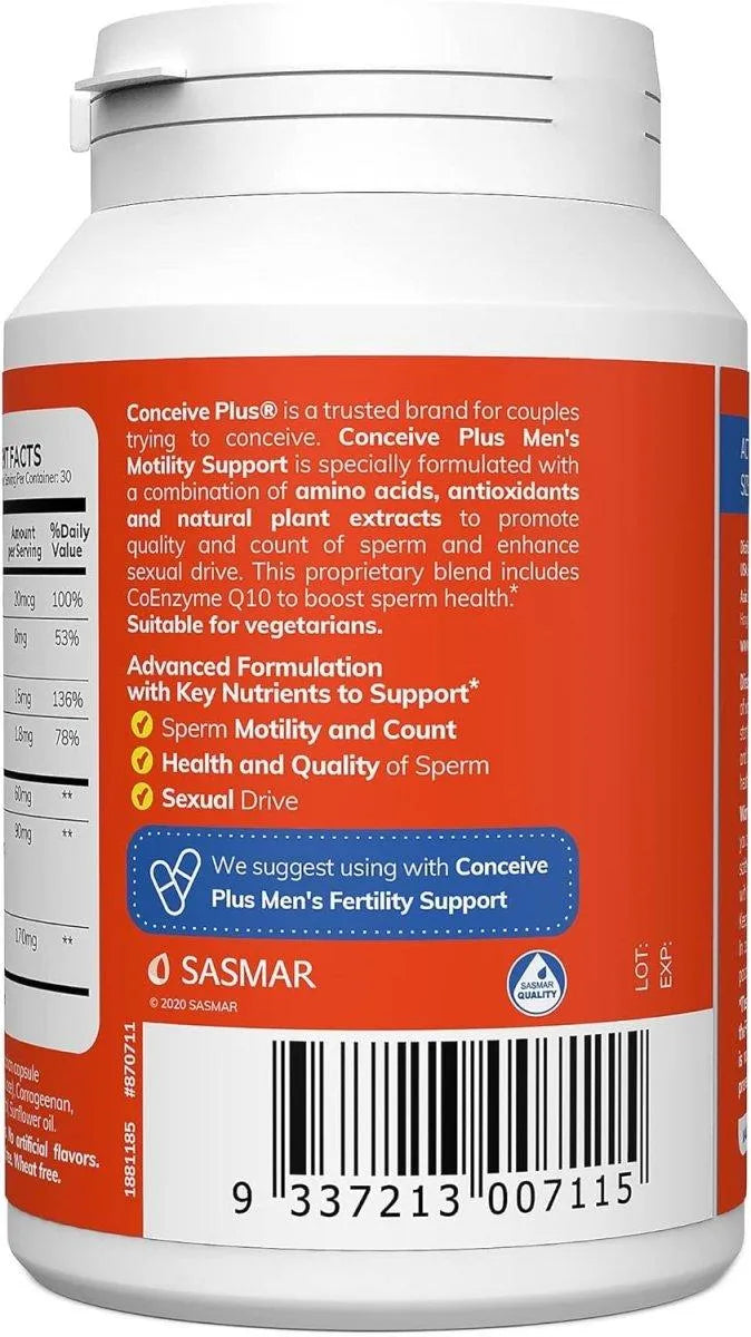 CONCEIVE PLUS - CONCEIVE PLUS Motility Prime Male Fertility Supplement 60 Capsulas - The Red Vitamin MX - Suplementos Alimenticios - {{ shop.shopifyCountryName }}