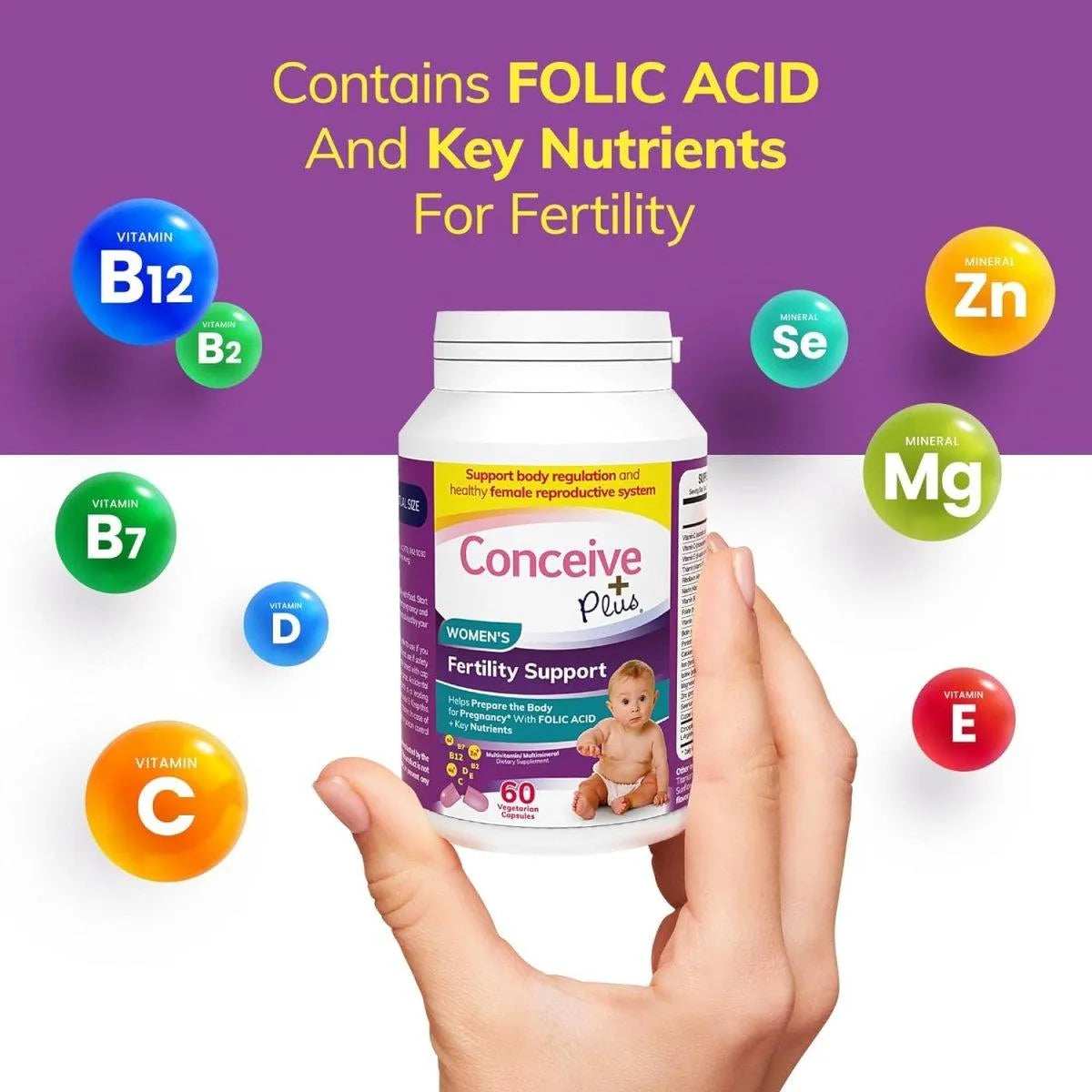 CONCEIVE PLUS - CONCEIVE PLUS Womens Fertility Support 60 Capsulas - The Red Vitamin MX - Suplementos Alimenticios - {{ shop.shopifyCountryName }}