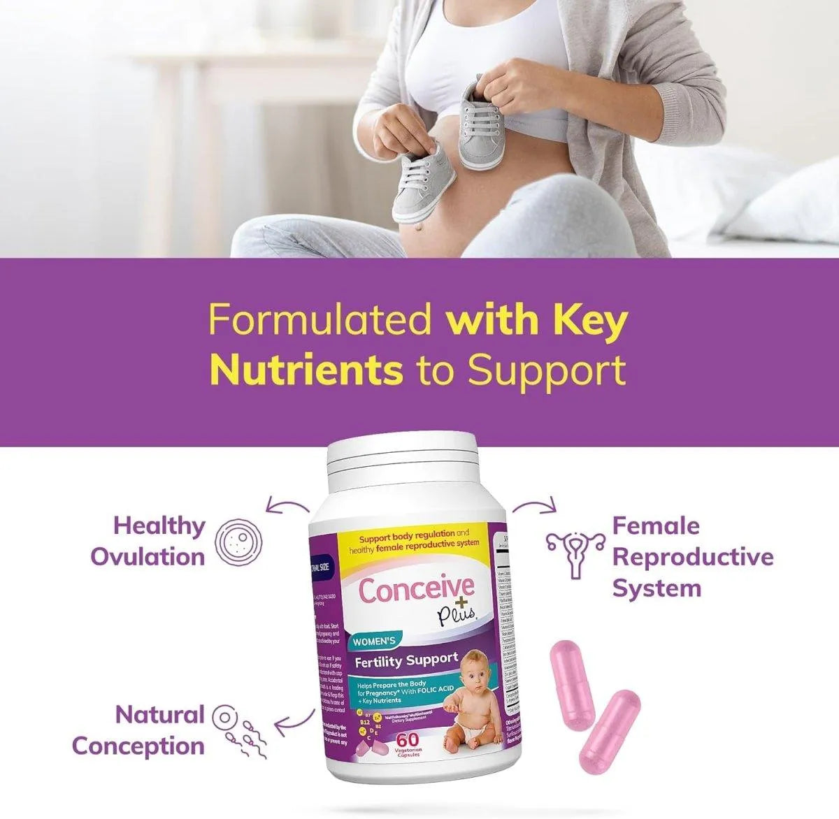 CONCEIVE PLUS - CONCEIVE PLUS Womens Fertility Support 60 Capsulas - The Red Vitamin MX - Suplementos Alimenticios - {{ shop.shopifyCountryName }}