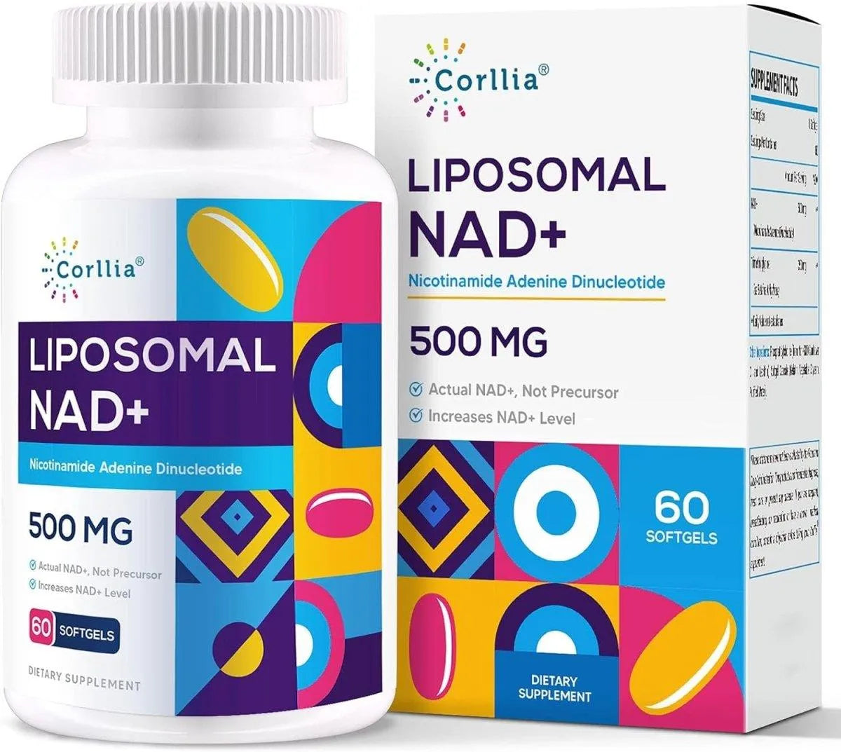 CORLLIA - Corllia Liposomal NAD+ 500Mg. with TMG 250Mg. 60 Capsulas Blandas - The Red Vitamin MX - Suplementos Alimenticios - {{ shop.shopifyCountryName }}