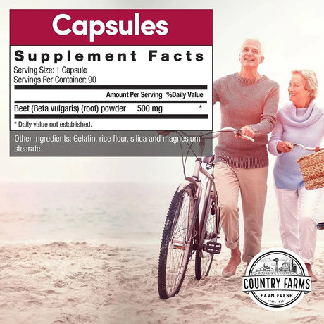 COUNTRY FARMS - Country Farms Bountiful Beets 90 Capsulas - The Red Vitamin MX - Suplementos Alimenticios - {{ shop.shopifyCountryName }}