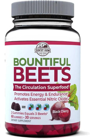 COUNTRY FARMS - Country Farms Bountiful Beets Gummies 60 Gomitas - The Red Vitamin MX - Suplementos Alimenticios - {{ shop.shopifyCountryName }}