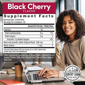 COUNTRY FARMS - Country Farms Bountiful Beets Gummies 60 Gomitas - The Red Vitamin MX - Suplementos Alimenticios - {{ shop.shopifyCountryName }}