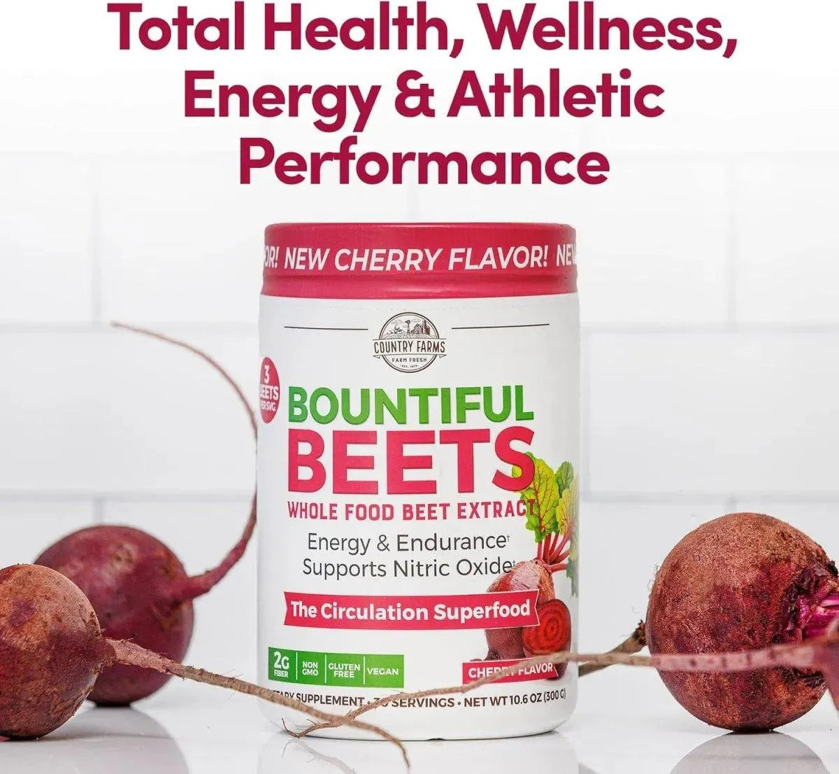 COUNTRY FARMS - Country Farms Bountiful Beets Powder 300Gr. - The Red Vitamin MX - Suplementos Alimenticios - {{ shop.shopifyCountryName }}