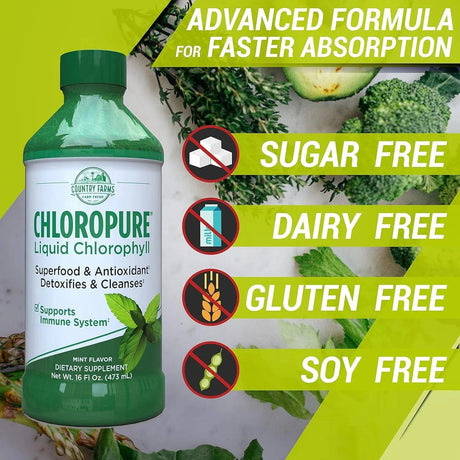 COUNTRY FARMS - Country Farms Chloropure Liquid Chlorophyll 473Ml. - The Red Vitamin MX - Suplementos Alimenticios - {{ shop.shopifyCountryName }}