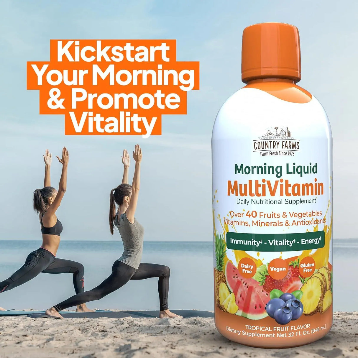 COUNTRY FARMS - Country Farms Morning Liquid Multivitamin 946Ml. - The Red Vitamin MX - Suplementos Alimenticios - {{ shop.shopifyCountryName }}