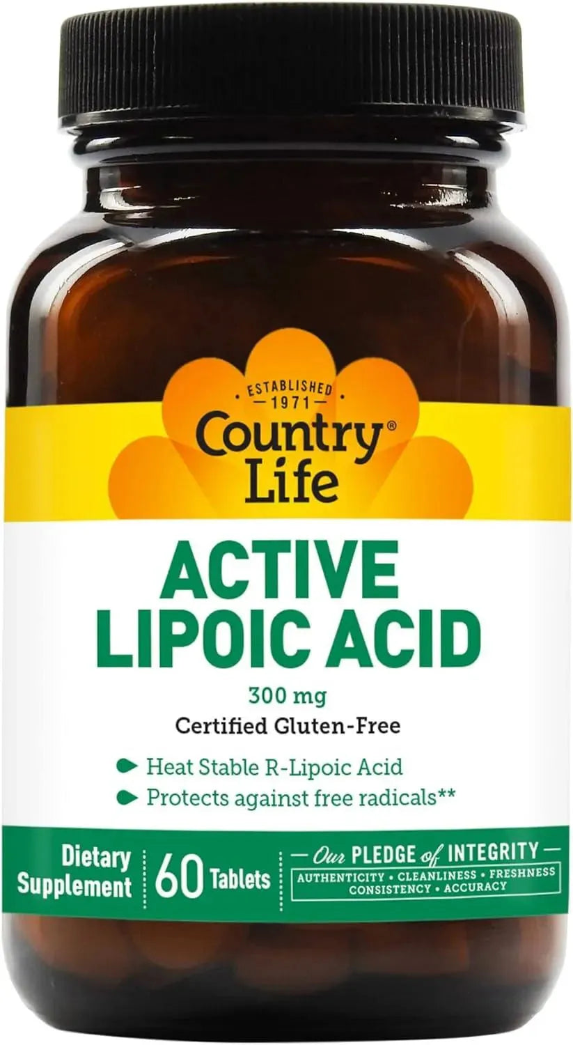 COUNTRY LIFE - Country Life Active Lipoic Acid 300Mg. 60 Tabletas - The Red Vitamin MX - Suplementos Alimenticios - {{ shop.shopifyCountryName }}