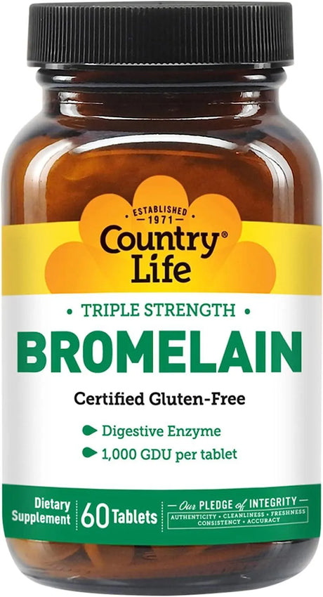 COUNTRY LIFE - Country Life Bromelain 60 Tabletas - The Red Vitamin MX - Suplementos Alimenticios - {{ shop.shopifyCountryName }}