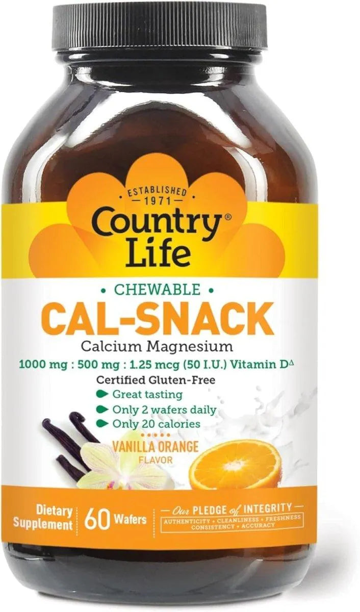 COUNTRY LIFE - Country Life Cal-Snack Chewable Calcium 60 Tabletas Masticables - The Red Vitamin MX - Suplementos Alimenticios - {{ shop.shopifyCountryName }}