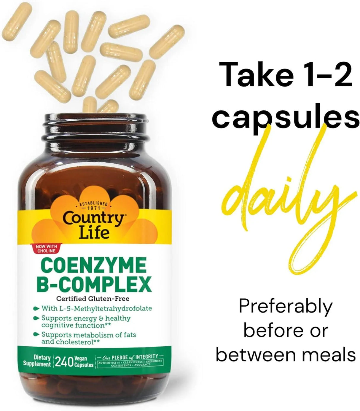 COUNTRY LIFE - Country Life Coenzyme B Complex 240 Capsulas - The Red Vitamin MX - Suplementos Alimenticios - {{ shop.shopifyCountryName }}