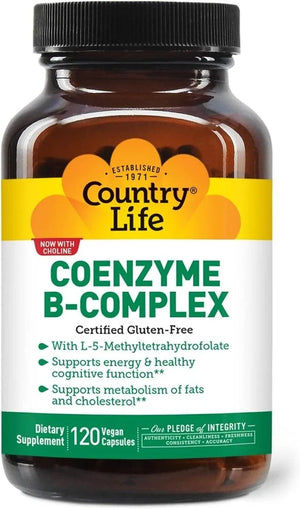 COUNTRY LIFE - Country Life Coenzyme B-Complex Vitamin 120 Capsulas - The Red Vitamin MX - Suplementos Alimenticios - {{ shop.shopifyCountryName }}