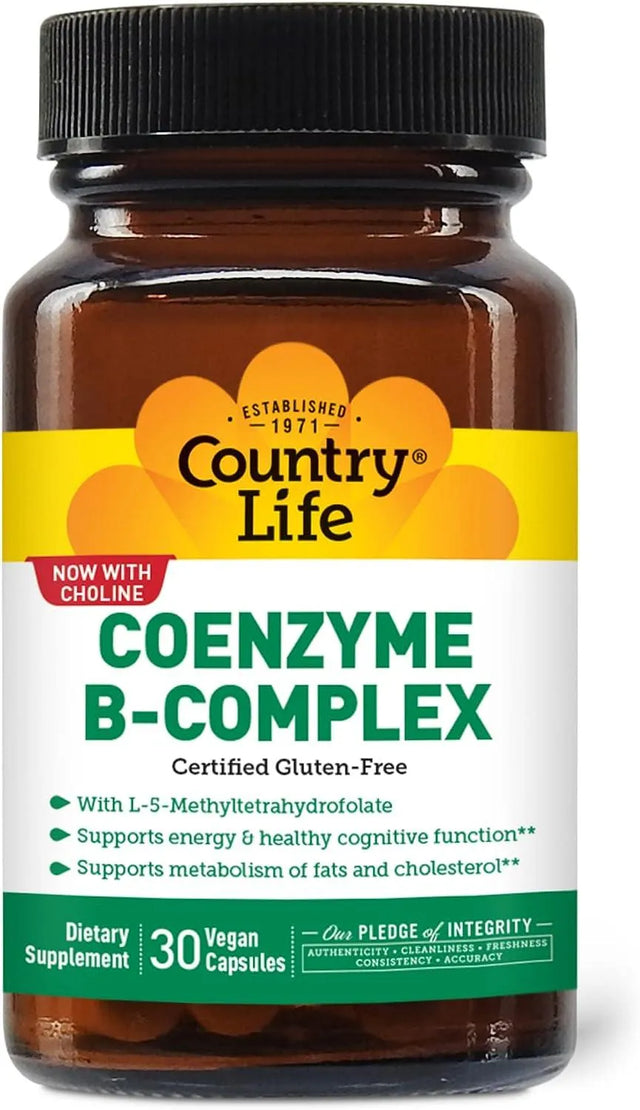 COUNTRY LIFE - Country Life Coenzyme B-Complex Vitamin 30 Capsulas - The Red Vitamin MX - Suplementos Alimenticios - {{ shop.shopifyCountryName }}