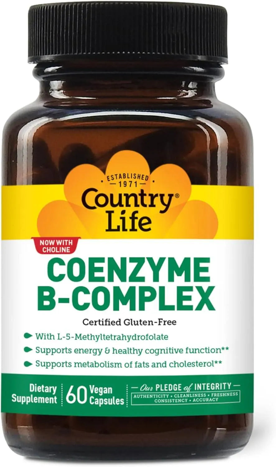 COUNTRY LIFE - Country Life Coenzyme B-Complex Vitamin 60 Capsulas - The Red Vitamin MX - Suplementos Alimenticios - {{ shop.shopifyCountryName }}