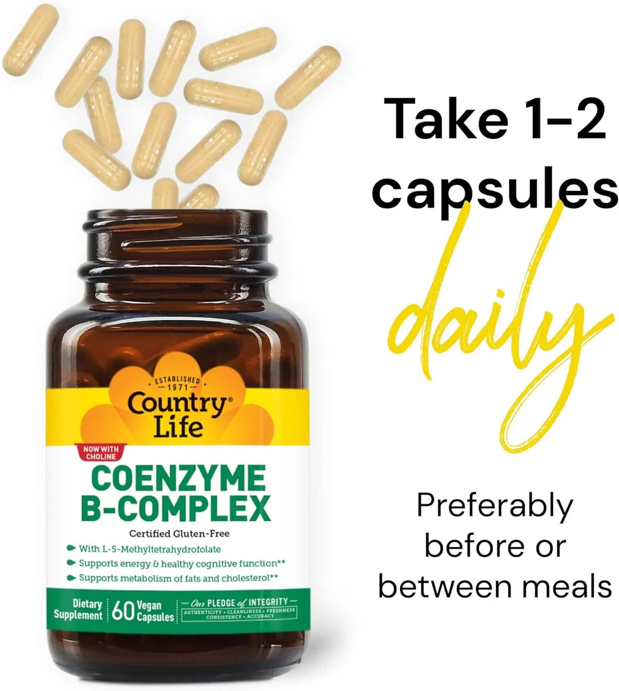 COUNTRY LIFE - Country Life Coenzyme B-Complex Vitamin 60 Capsulas - The Red Vitamin MX - Suplementos Alimenticios - {{ shop.shopifyCountryName }}