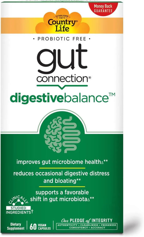 COUNTRY LIFE - Country Life Digestive Gut Connection 60 Capsulas - The Red Vitamin MX - Suplementos Alimenticios - {{ shop.shopifyCountryName }}