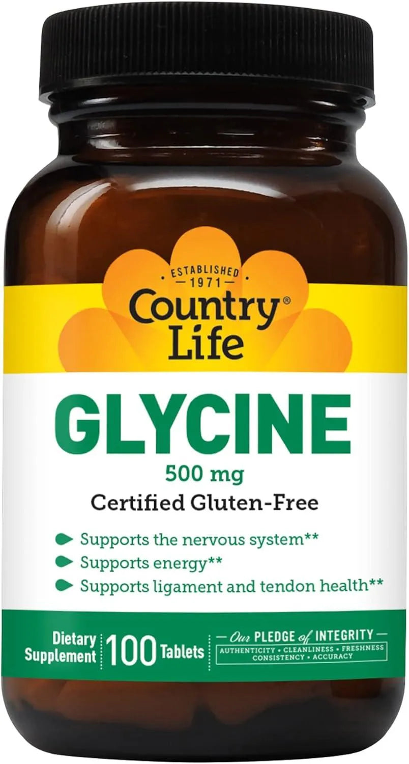 COUNTRY LIFE - Country Life Glycine 500Mg. 100 Tabletas - The Red Vitamin MX - Suplementos Alimenticios - {{ shop.shopifyCountryName }}