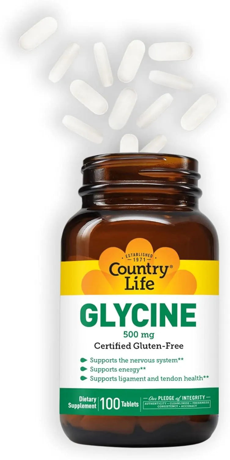 COUNTRY LIFE - Country Life Glycine 500Mg. 100 Tabletas - The Red Vitamin MX - Suplementos Alimenticios - {{ shop.shopifyCountryName }}