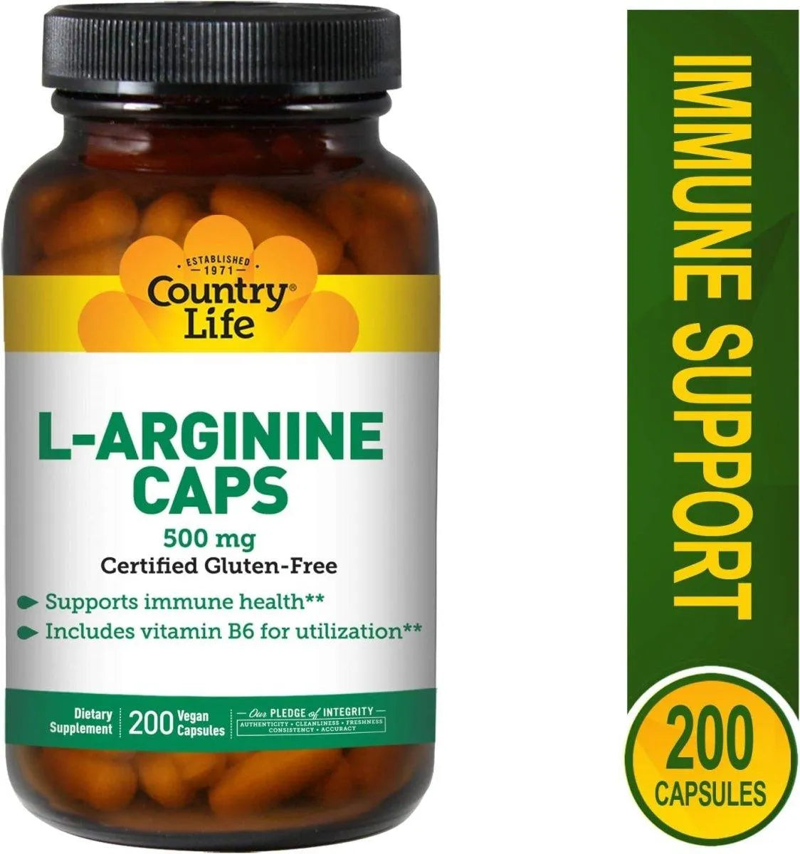 COUNTRY LIFE - Country Life L-Arginine 500Mg. 200 Capsulas - The Red Vitamin MX - Suplementos Alimenticios - {{ shop.shopifyCountryName }}