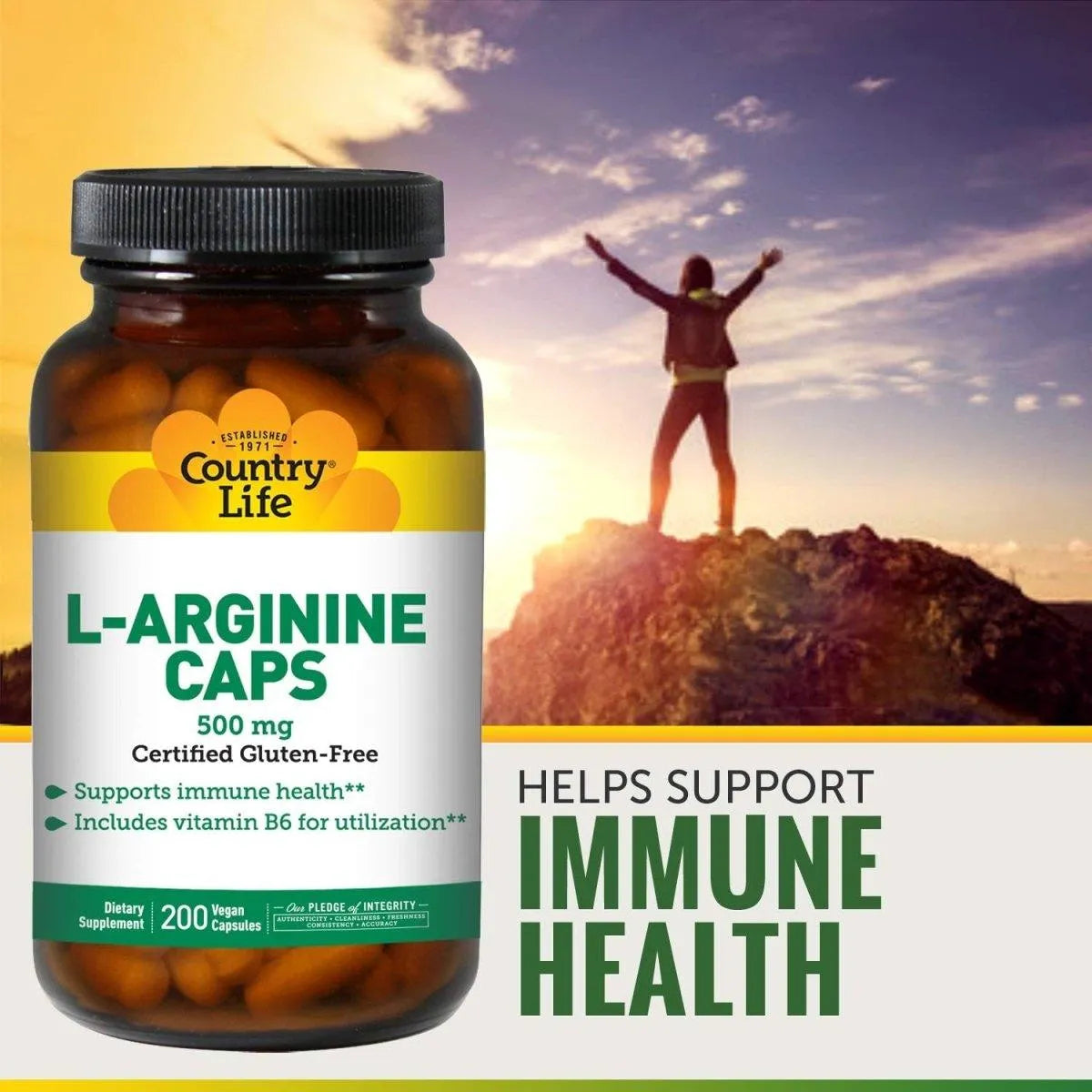 COUNTRY LIFE - Country Life L-Arginine 500Mg. 200 Capsulas - The Red Vitamin MX - Suplementos Alimenticios - {{ shop.shopifyCountryName }}