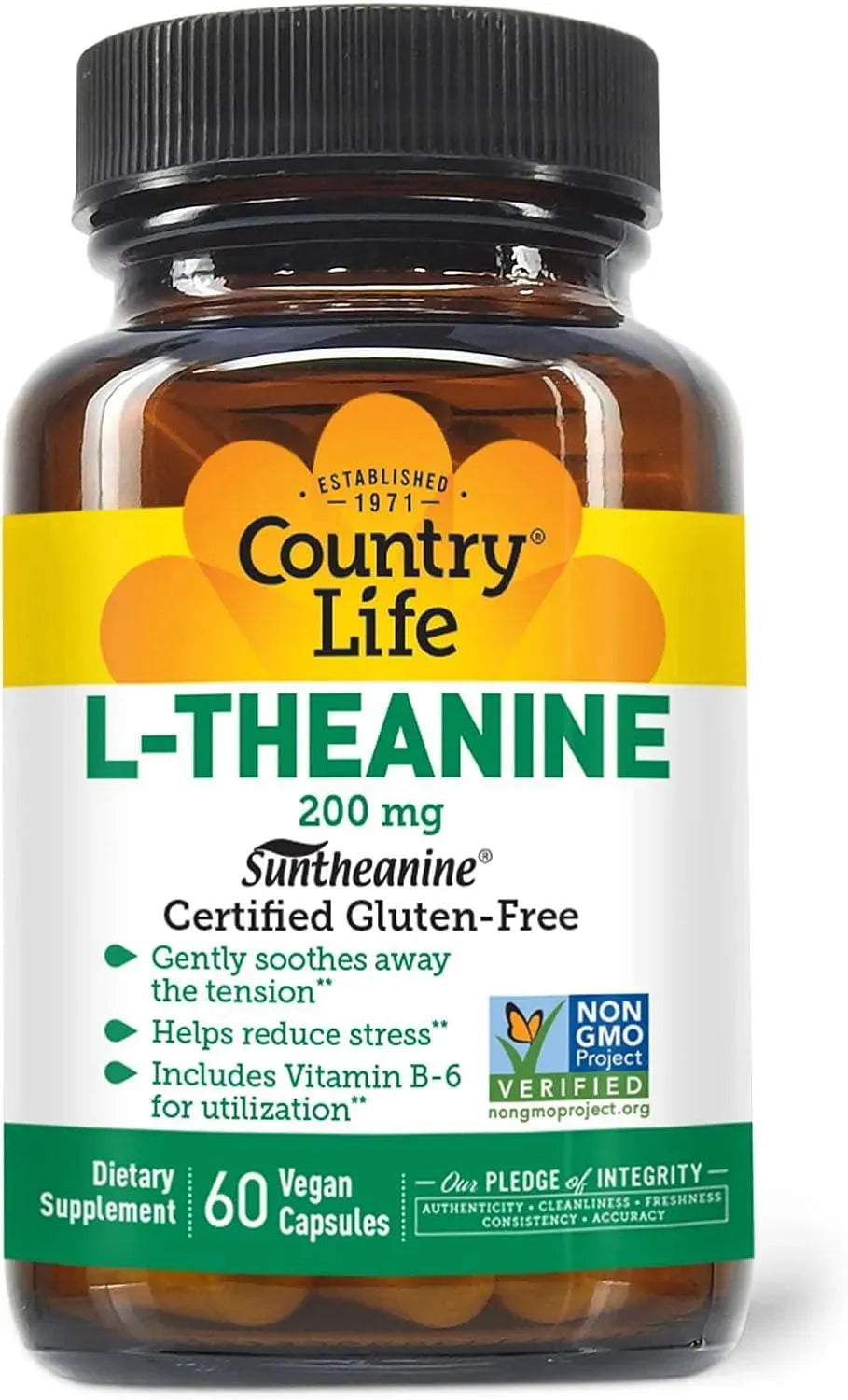 COUNTRY LIFE - Country Life L-Theanine 200Mg. 60 Capsulas - The Red Vitamin MX - Suplementos Alimenticios - {{ shop.shopifyCountryName }}