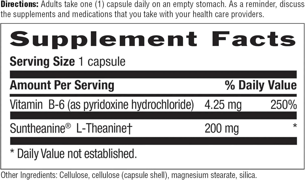 COUNTRY LIFE - Country Life L-Theanine 200Mg. 60 Capsulas - The Red Vitamin MX - Suplementos Alimenticios - {{ shop.shopifyCountryName }}