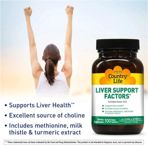 COUNTRY LIFE - Country Life Liver Support Factors 100 Capsulas - The Red Vitamin MX - Suplementos Alimenticios - {{ shop.shopifyCountryName }}