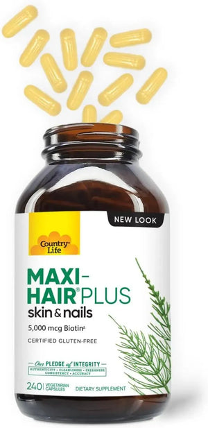 COUNTRY LIFE - Country Life Maxi-Hair Plus 240 Capsulas - The Red Vitamin MX - Suplementos Alimenticios - {{ shop.shopifyCountryName }}