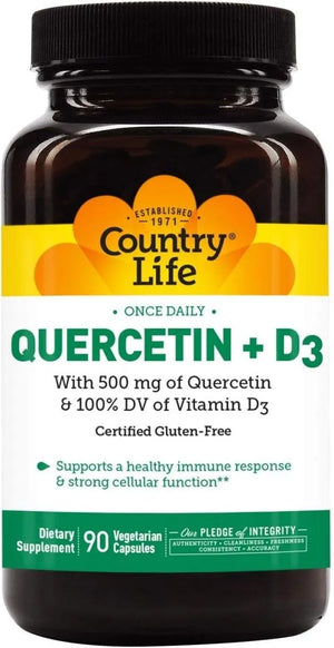 COUNTRY LIFE - Country Life Quercetin + Vitamin D3 500Mg. 90 Capsulas - The Red Vitamin MX - Suplementos Alimenticios - {{ shop.shopifyCountryName }}