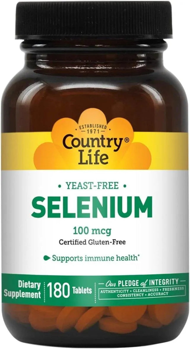 COUNTRY LIFE - Country Life Selenium 100mcg 180 Tabletas - The Red Vitamin MX - Suplementos Alimenticios - {{ shop.shopifyCountryName }}