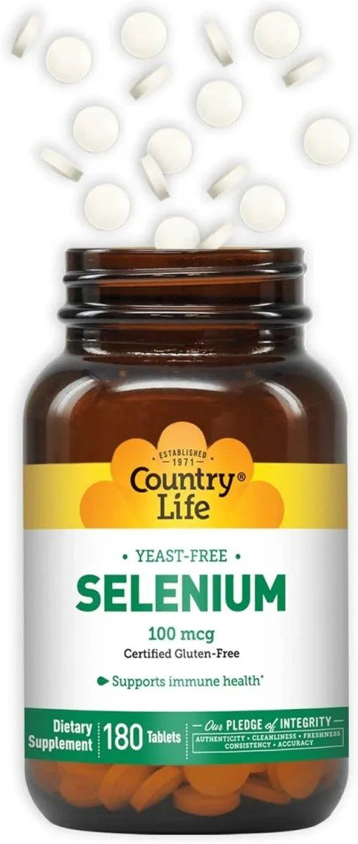 COUNTRY LIFE - Country Life Selenium 100mcg 180 Tabletas - The Red Vitamin MX - Suplementos Alimenticios - {{ shop.shopifyCountryName }}