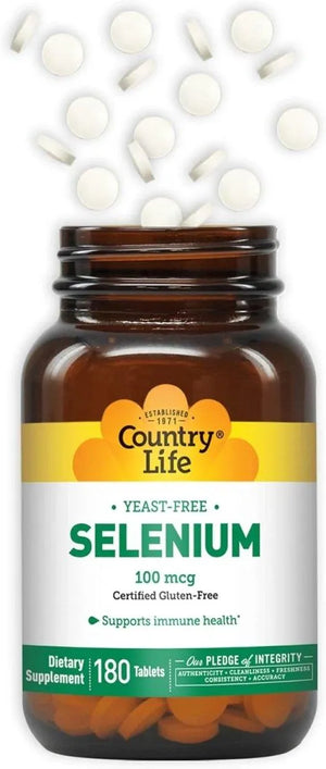 COUNTRY LIFE - Country Life Selenium 100mcg 180 Tabletas - The Red Vitamin MX - Suplementos Alimenticios - {{ shop.shopifyCountryName }}