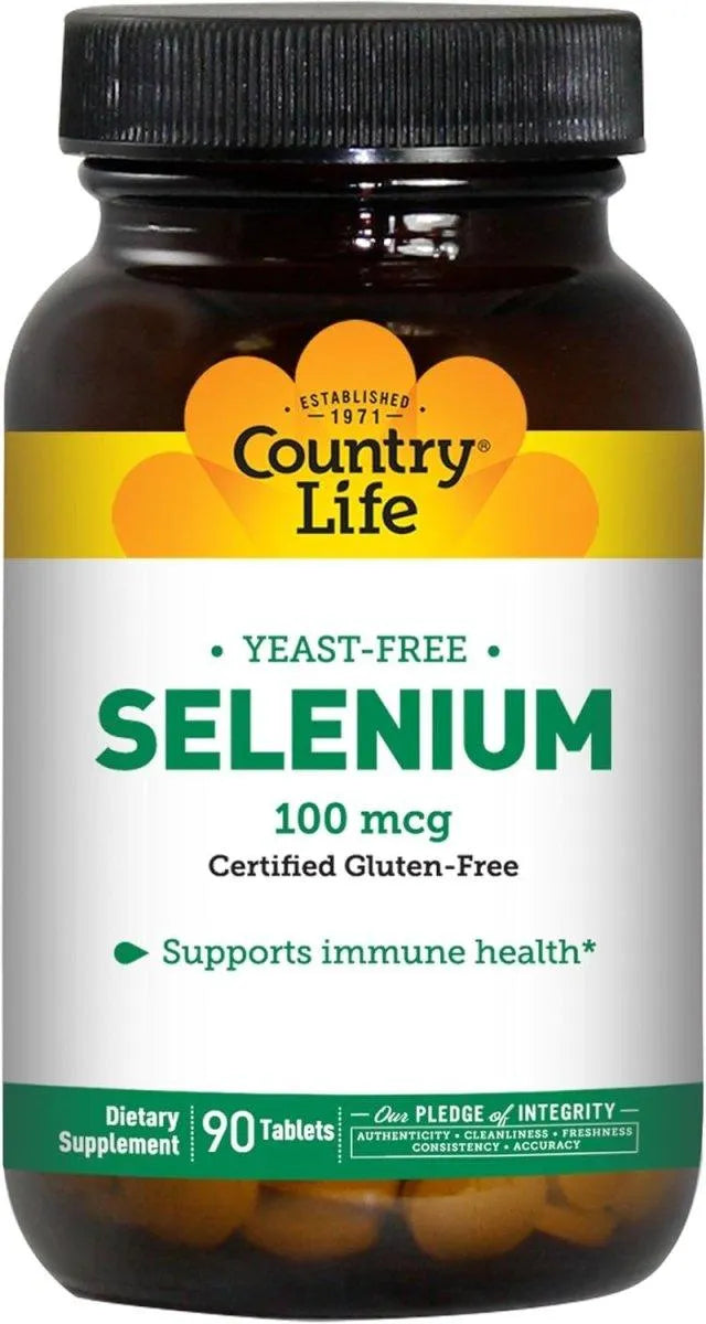 COUNTRY LIFE - Country Life Selenium 100mcg 90 Tabletas - The Red Vitamin MX - Suplementos Alimenticios - {{ shop.shopifyCountryName }}