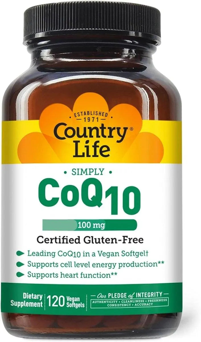 COUNTRY LIFE - Country Life Simply CoQ10 100Mg. 120 Capsulas Blandas - The Red Vitamin MX - Suplementos Alimenticios - {{ shop.shopifyCountryName }}