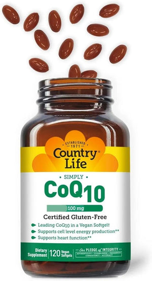 COUNTRY LIFE - Country Life Simply CoQ10 100Mg. 120 Capsulas Blandas - The Red Vitamin MX - Suplementos Alimenticios - {{ shop.shopifyCountryName }}