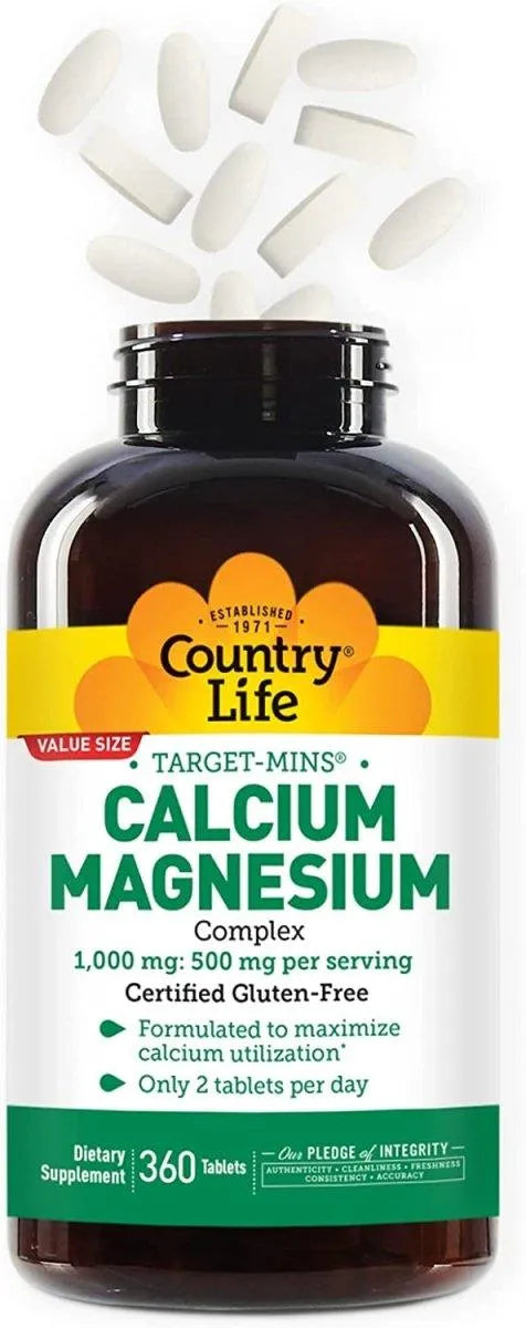 COUNTRY LIFE - Country Life Target Mins Calcium Magnesium Complex 360 Tabletas - The Red Vitamin MX - Suplementos Alimenticios - {{ shop.shopifyCountryName }}