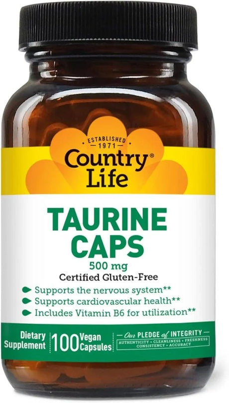 COUNTRY LIFE - Country Life Taurine 500Mg. 100 Capsulas - The Red Vitamin MX - Suplementos Alimenticios - {{ shop.shopifyCountryName }}