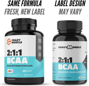 CRAZY MUSCLE - Crazy Muscle 1000Mg. BCAA 120 Tabletas - The Red Vitamin MX - Suplementos Alimenticios - {{ shop.shopifyCountryName }}