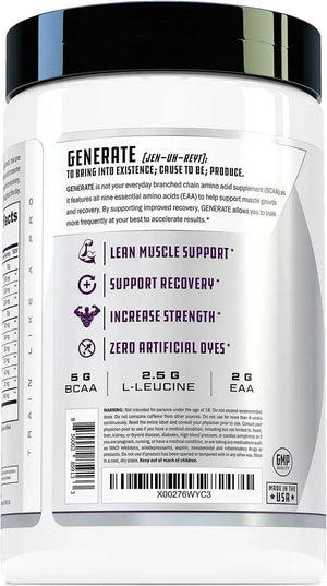 CUTLER NUTRITION - Cutler Nutrition Generate EAA and BCAA Powder BlackBerry Lemonade 30 Servicios 330Gr. - The Red Vitamin MX - Suplementos Alimenticios - {{ shop.shopifyCountryName }}