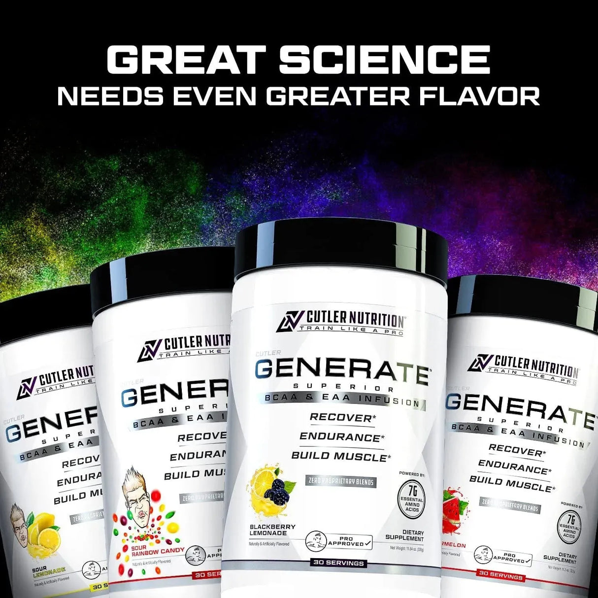 CUTLER NUTRITION - Cutler Nutrition Generate EAA and BCAA Powder BlackBerry Lemonade 30 Servicios 330Gr. - The Red Vitamin MX - Suplementos Alimenticios - {{ shop.shopifyCountryName }}