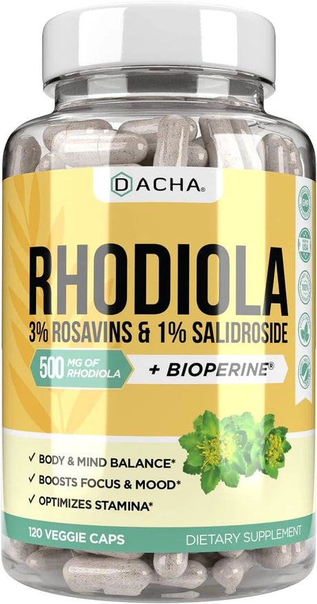 DACHA - Dacha Natural Rhodiola Rosea 500Mg. 120 Capsulas - The Red Vitamin MX - Suplementos Alimenticios - {{ shop.shopifyCountryName }}